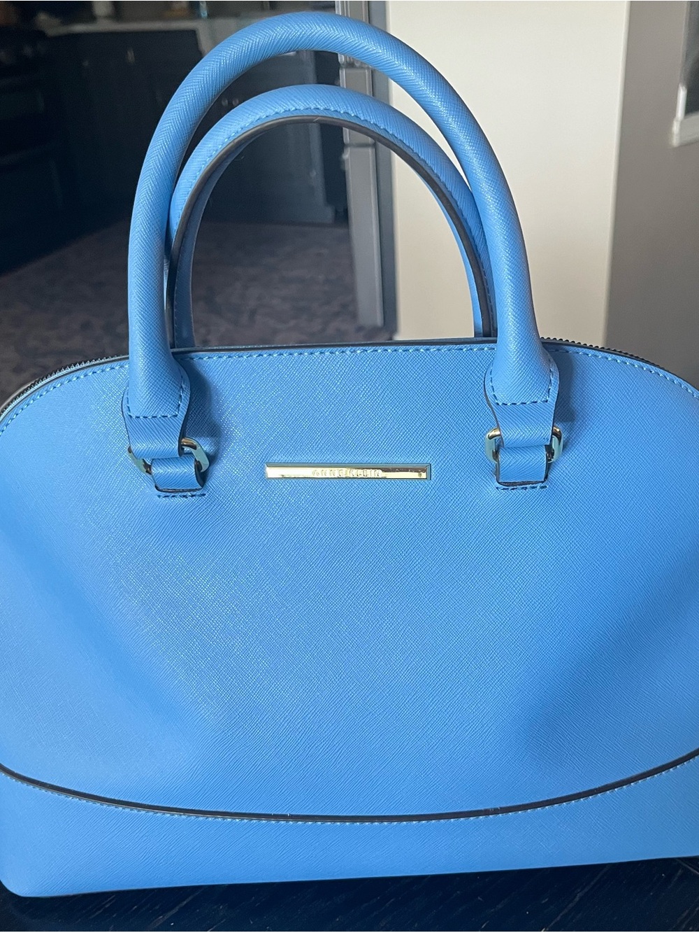 Anne Klein Bright Blue Dome Satchel